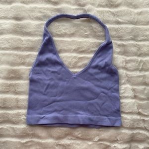 purple halter top